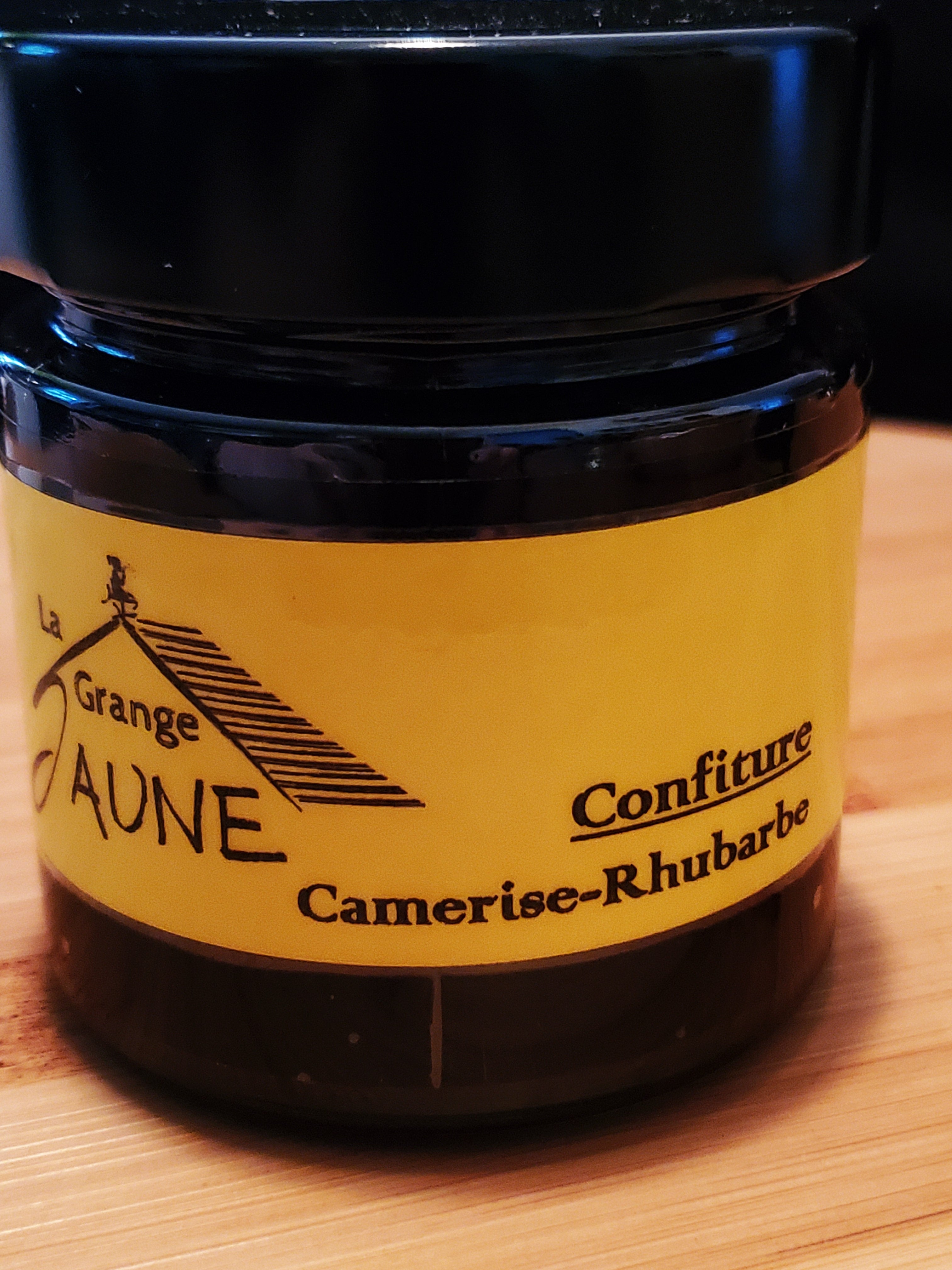 Confiture camerise rhubarbe 212ml